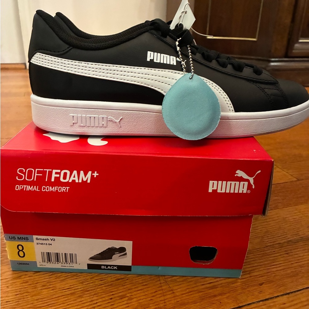Puma Black and White Sneakers Unisex-Adult